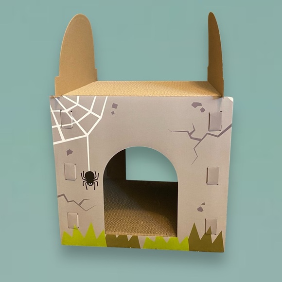 NEW Halloween Double Decker Tombstone Cat Scratcher & Hideout - Picture 5 of 14